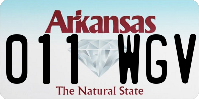 AR license plate 011WGV