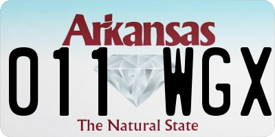 AR license plate 011WGX