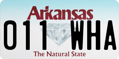 AR license plate 011WHA