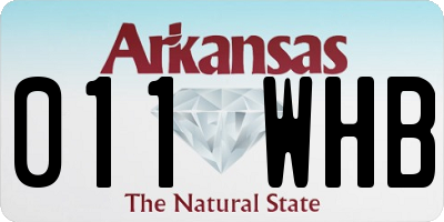 AR license plate 011WHB
