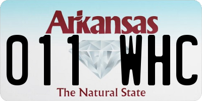 AR license plate 011WHC