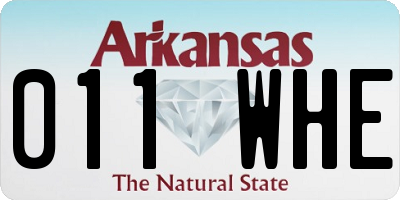 AR license plate 011WHE