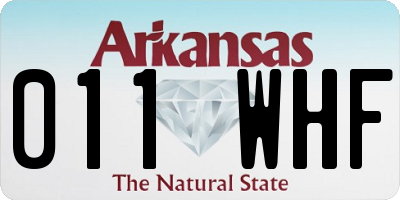 AR license plate 011WHF