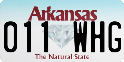 AR license plate 011WHG