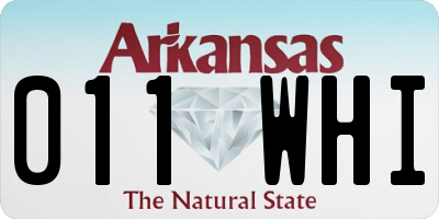 AR license plate 011WHI