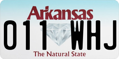 AR license plate 011WHJ