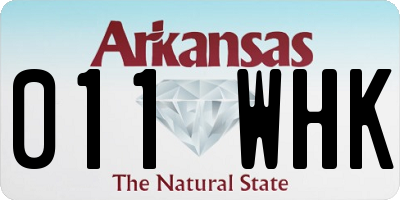 AR license plate 011WHK