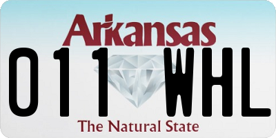 AR license plate 011WHL