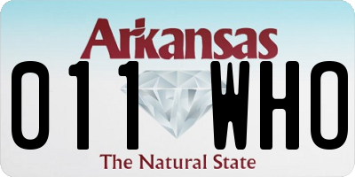 AR license plate 011WHO