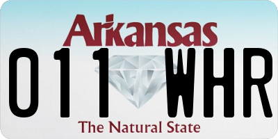 AR license plate 011WHR