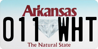 AR license plate 011WHT