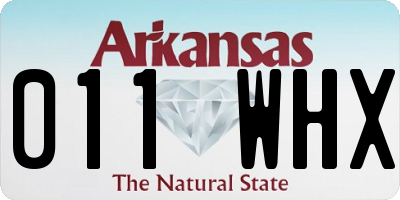 AR license plate 011WHX