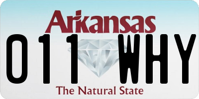 AR license plate 011WHY
