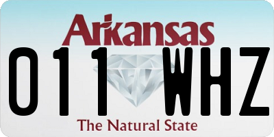 AR license plate 011WHZ