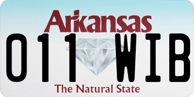 AR license plate 011WIB