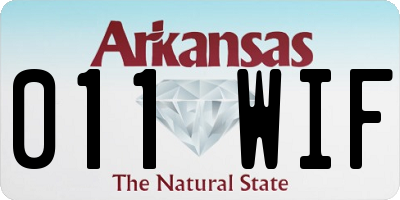 AR license plate 011WIF