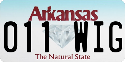 AR license plate 011WIG