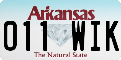 AR license plate 011WIK
