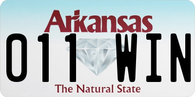AR license plate 011WIN