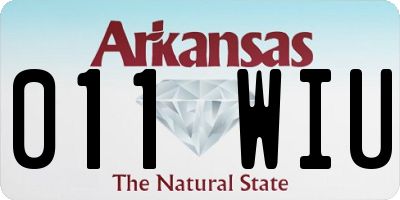 AR license plate 011WIU