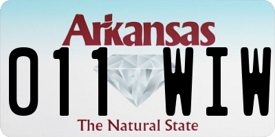 AR license plate 011WIW