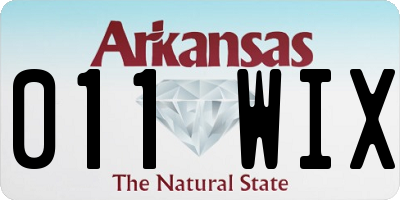 AR license plate 011WIX