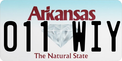 AR license plate 011WIY
