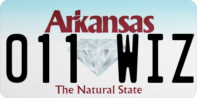 AR license plate 011WIZ