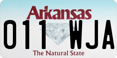 AR license plate 011WJA