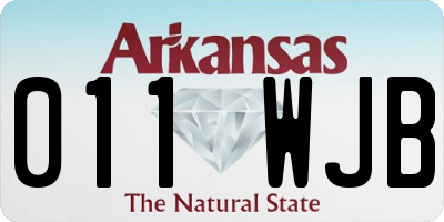 AR license plate 011WJB