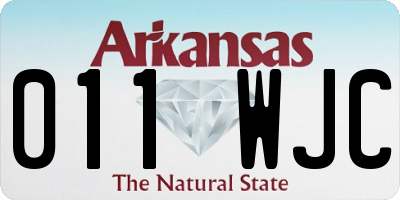 AR license plate 011WJC