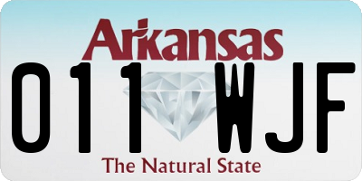AR license plate 011WJF