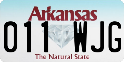 AR license plate 011WJG