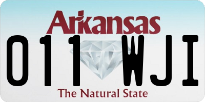 AR license plate 011WJI