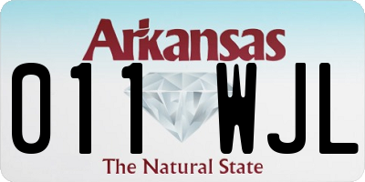 AR license plate 011WJL