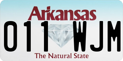 AR license plate 011WJM