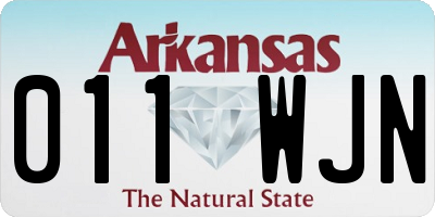AR license plate 011WJN