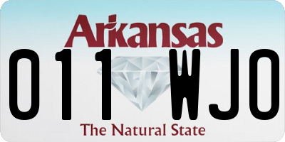 AR license plate 011WJO