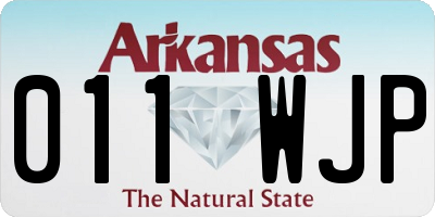 AR license plate 011WJP