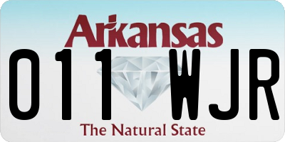 AR license plate 011WJR
