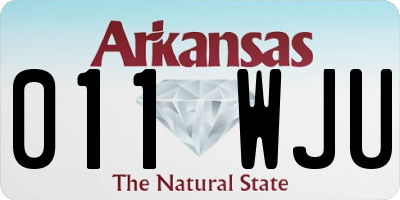 AR license plate 011WJU