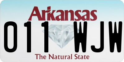 AR license plate 011WJW