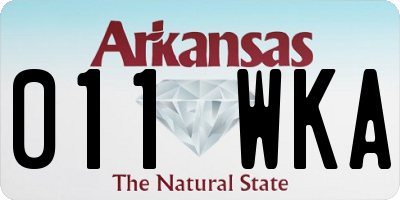 AR license plate 011WKA