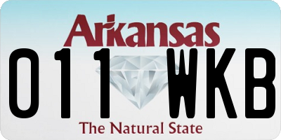 AR license plate 011WKB