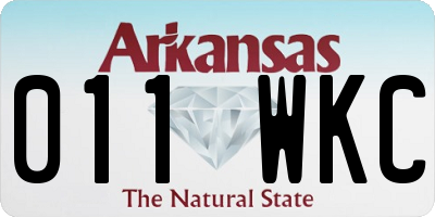 AR license plate 011WKC