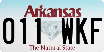 AR license plate 011WKF