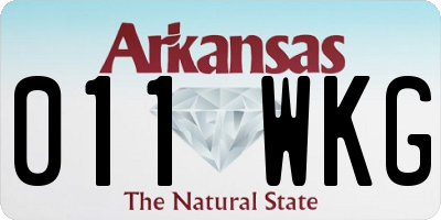 AR license plate 011WKG