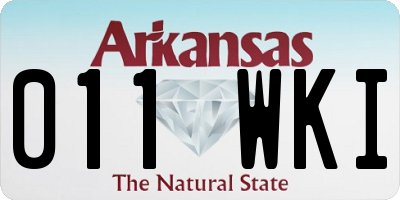 AR license plate 011WKI
