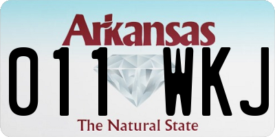 AR license plate 011WKJ