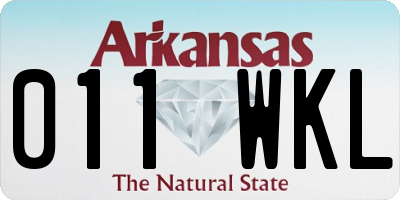 AR license plate 011WKL